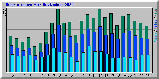 Hourly usage for September 2024